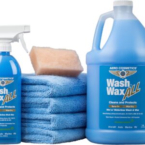 Wet or Waterless Wash Wax Kit 144oz UV Protection. Cleans, Protects, and Shines. Aircraft Quality Just Spray On and Wipe Dry